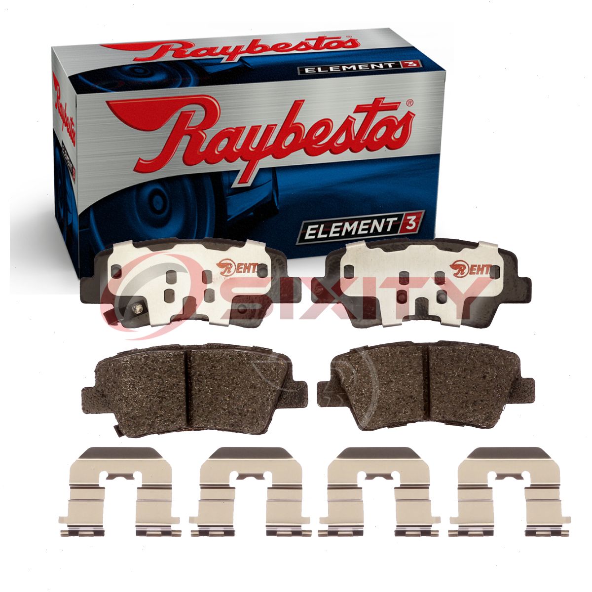 Raybestos Element3 EHT1445H Disc Brake Pad Set for ZD1445 Z23-1445 V53-0057 mz