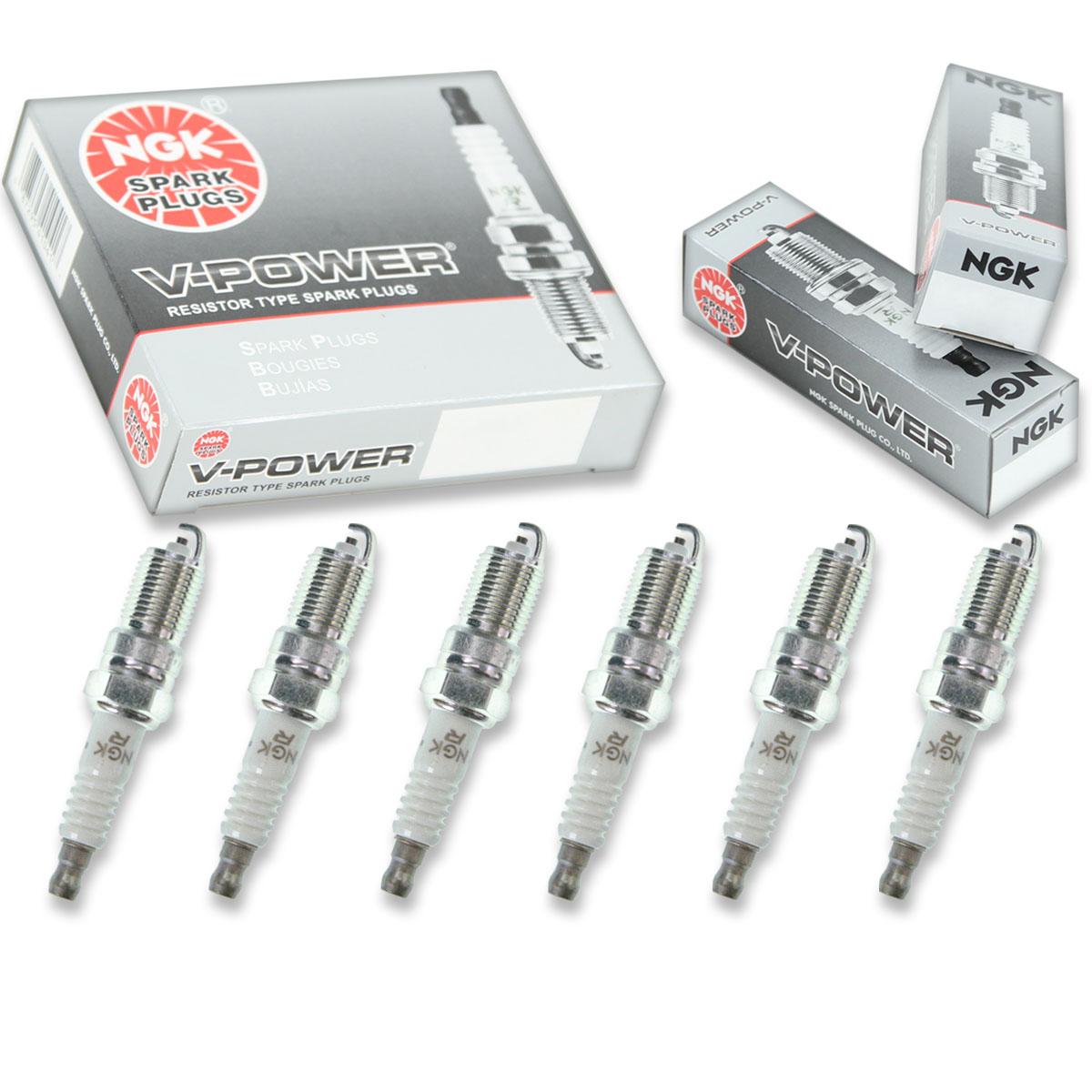 6-Pack NGK V-Power Spark Plugs – For 2001-2005 Ford Explorer Sport Trac 4.0L V6
