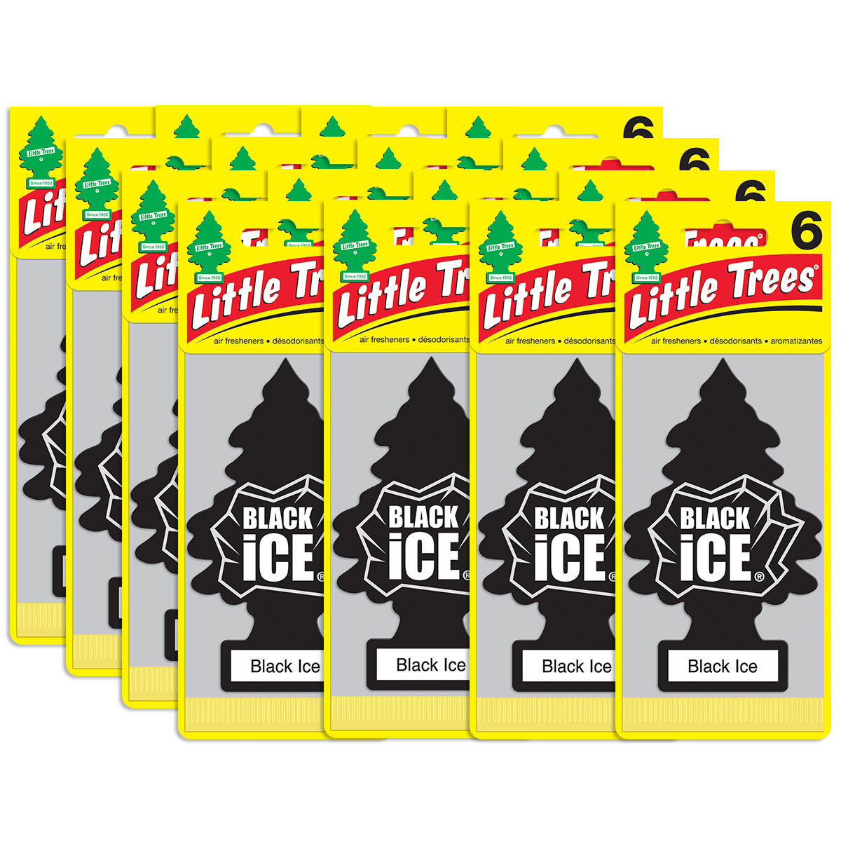 Little Trees Black Ice Hanging Air Freshener Scent Home Car 6-12-24-48-96-144  pc eBay
