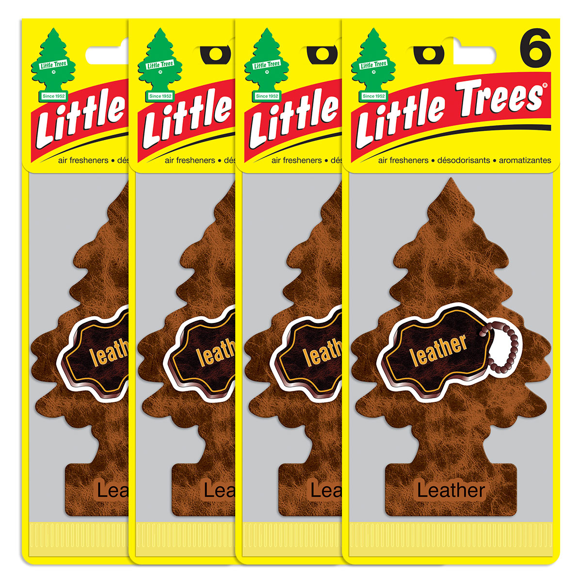 Little Trees Leather Hanging Air Freshener Scent Home Car 6-12-24-48-96-144 pc