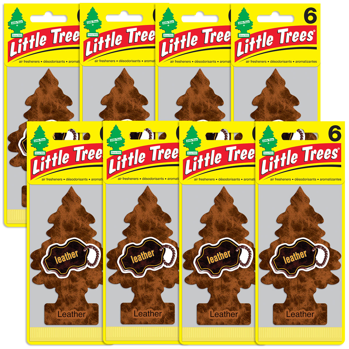 Little Trees Leather Hanging Air Freshener Scent Home Car 6-12-24-48-96-144 pc