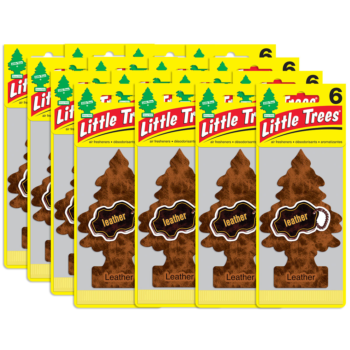 Little Trees Leather Hanging Air Freshener Scent Home Car 6-12-24-48-96-144 pc