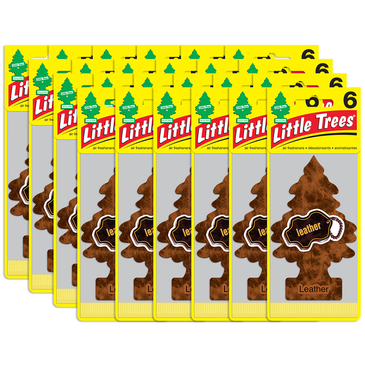 Little Trees Leather Hanging Air Freshener Scent Home Car 6-12-24-48-96-144 pc