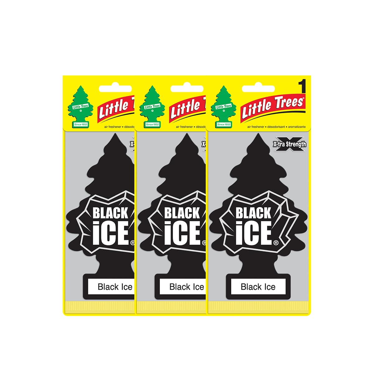 Little Trees Xtra Strength Black Ice Car Home Air Freshener 1-3-6-12-24 pc - Picture 9 of 20