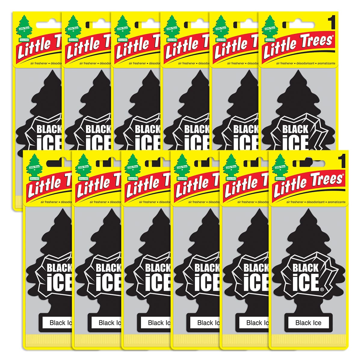 Little Trees Black Ice Hanging Air Freshener Home Car 1 Packs - CHOOSE QTY