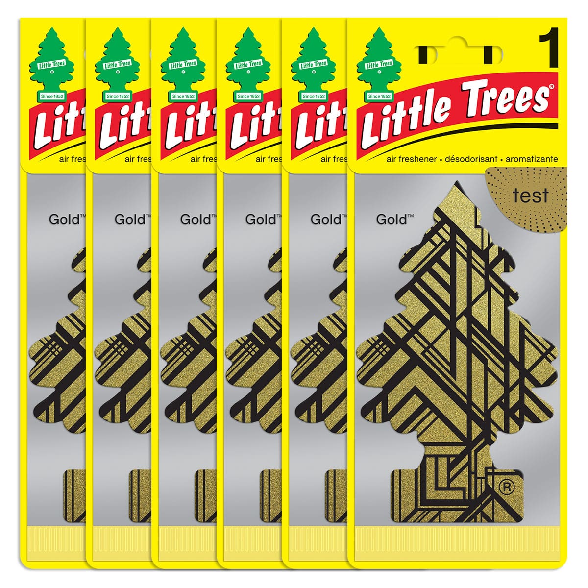 Little Trees Gold Hanging Air Freshener Home Car 1 Packs - CHOOSE QTY - Picture 15 of 35