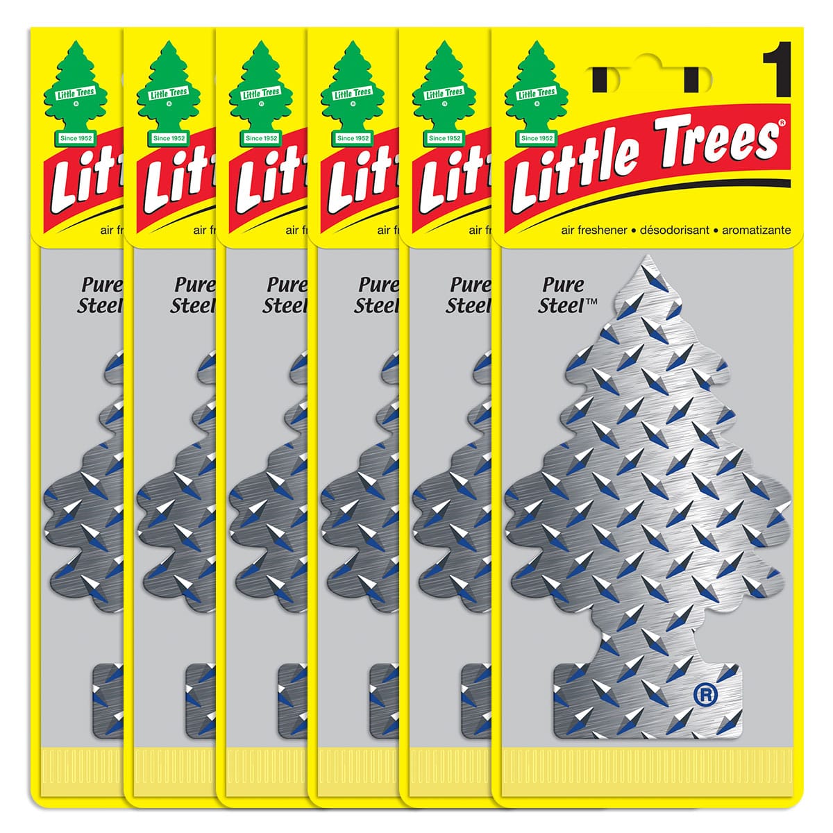 Little Trees Pure Steel Hanging Air Freshener Home Car 1 Packs - CHOOSE QTY