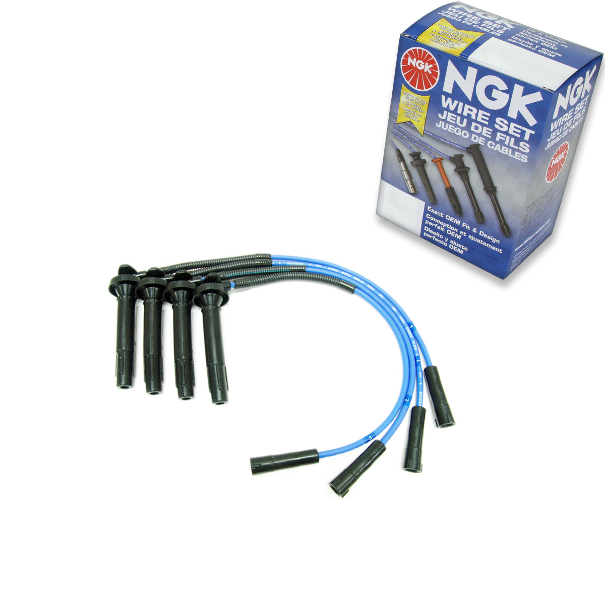 NGK FX102 Set Cavi Candele (55005) | Accensione Auto, Kit Fili Candele Di Ricambio - 4